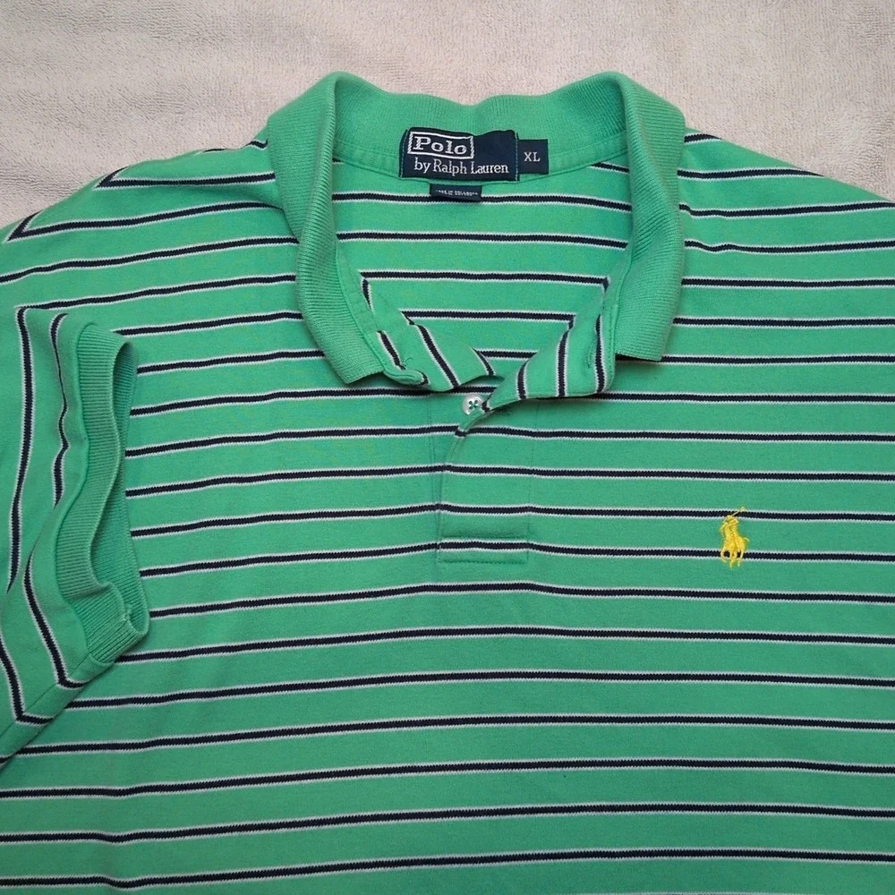 Polo Ralph Lauren Men's Golf Polo Classic Logo Green Cotton Size XL